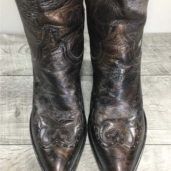 Dan Post DP3245 El Paso Collection Leather Cowboy Western Womens Boots Size 7.5 - Picture 5 of 11